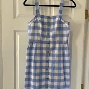 JCREW LIGHT BLUE GINGHAM DRESS